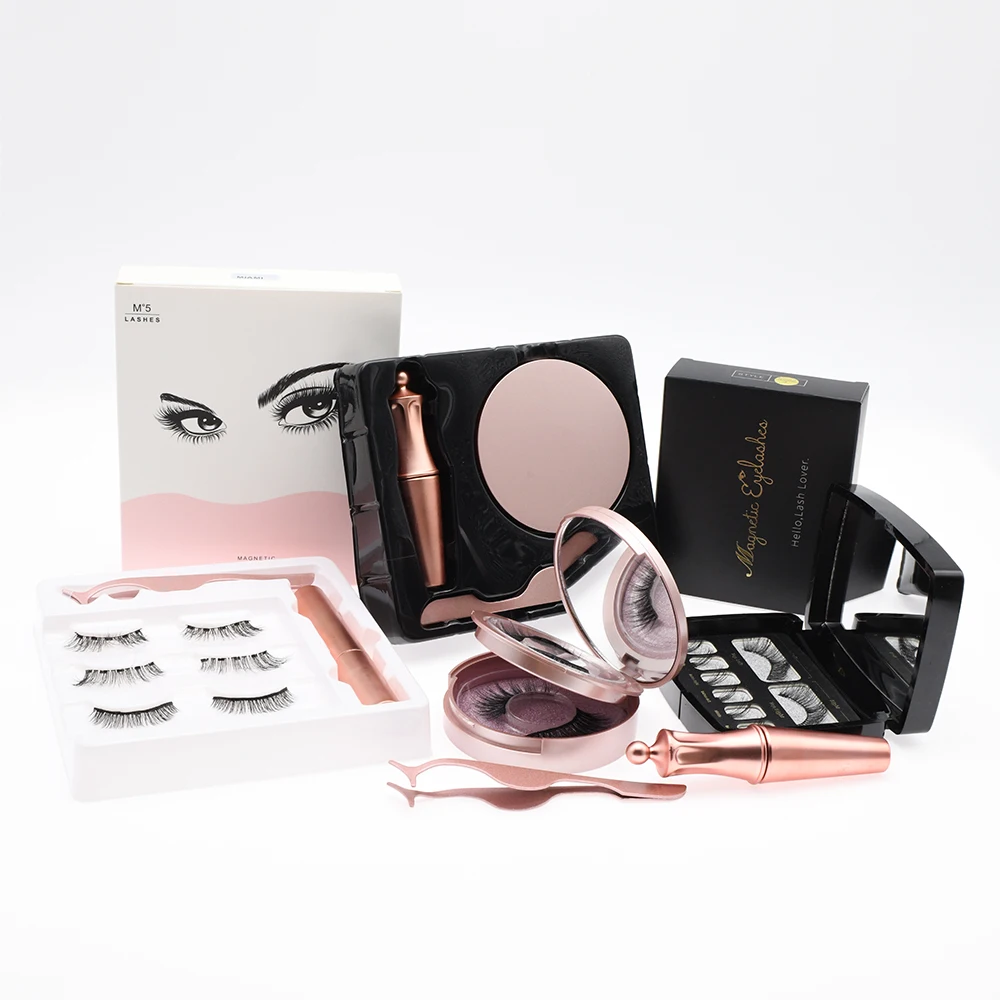 
Full 100 3d real full magnetic lashes black 12mm 3 1 magnet magnetic eyelashes magnet mink 3d magnetic lashes magnetic liner 