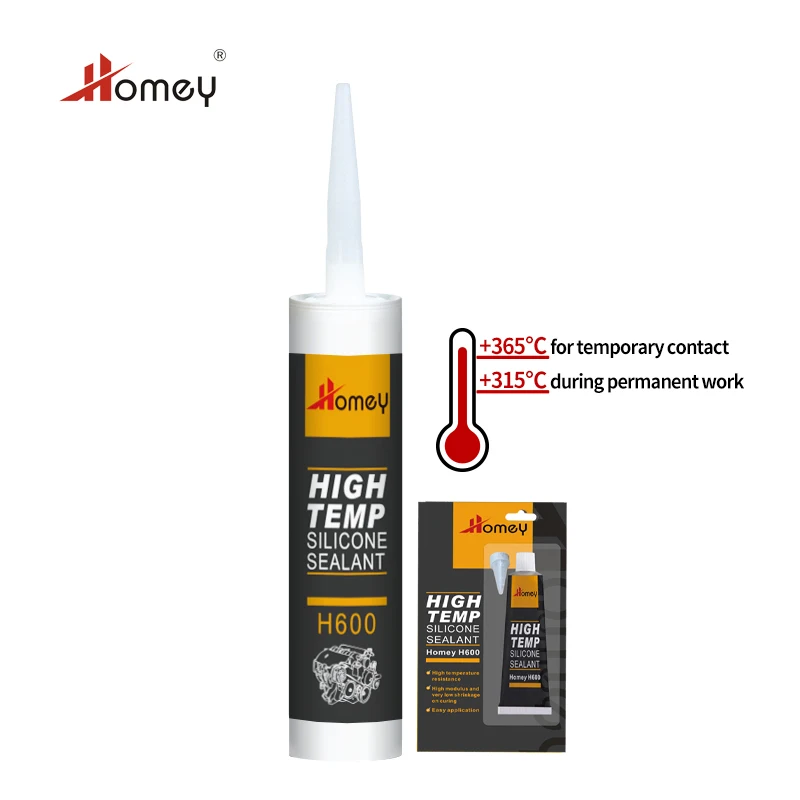 Homey Best Quality Product Neutral 280ml Rubber Stainless Steel Rtv Silicone Sealant