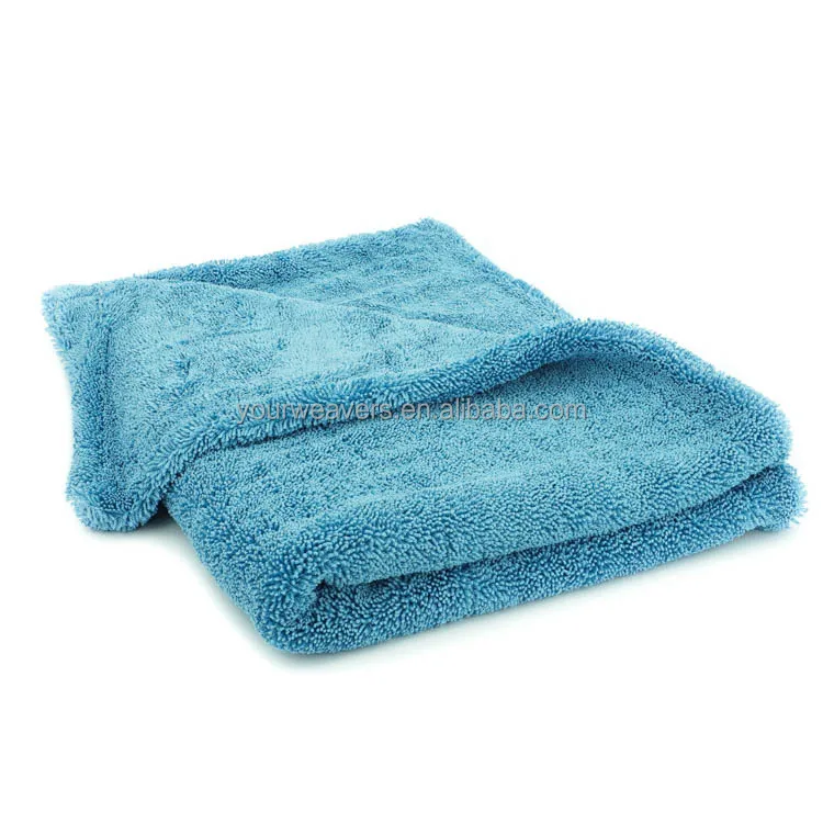 OEM Custom Microfiber Towel Car 1400GSM 80x50cm Detailing Quick-Dry Super Absorbent Twisted Loop Car Cleaning Drying Towels