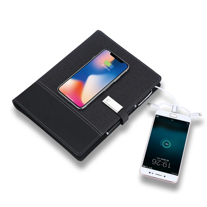 Best Price Power Bank Notebook Gift Set Smart Notebook Agenda With Power Bank
