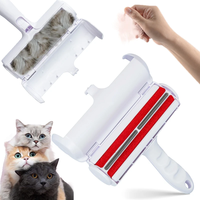 Self-Cleaning Reusable Pet Hair Remover Roller Cat Fur Lint Brushes for Dog & Cat Grooming Cepillo Pelo Gato Pet Hair Comb