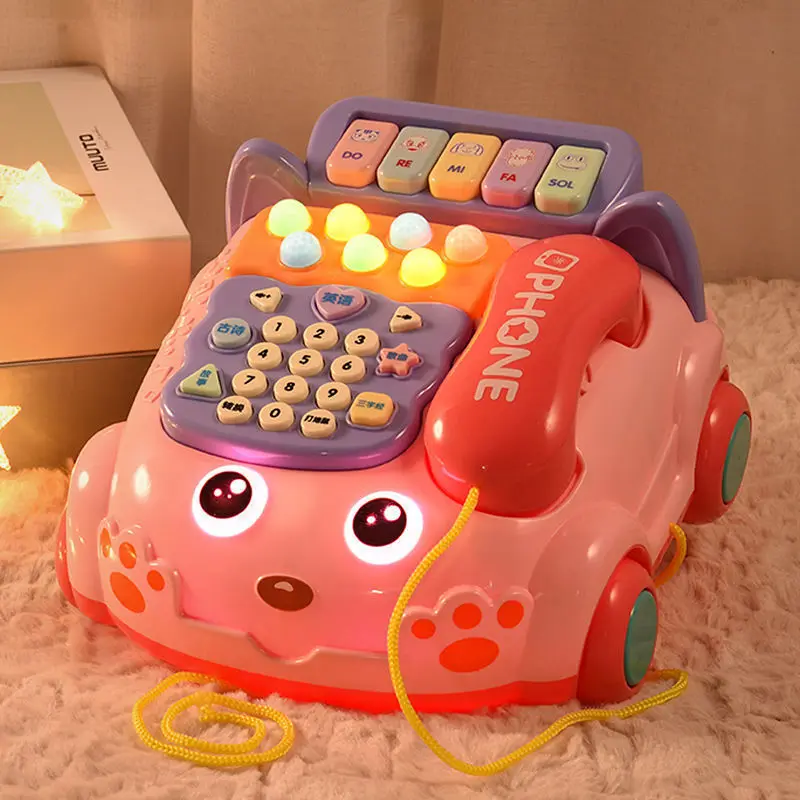 Hot-selling Infant Early Educational Multifunctional Whack A Mole Game Cute Virtual Telephone with Music Toy