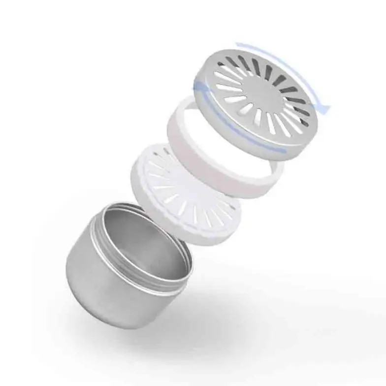 150ml/5.07oz customized aluminum cosmetic jar with hollow hole cover for car home air freshener cream