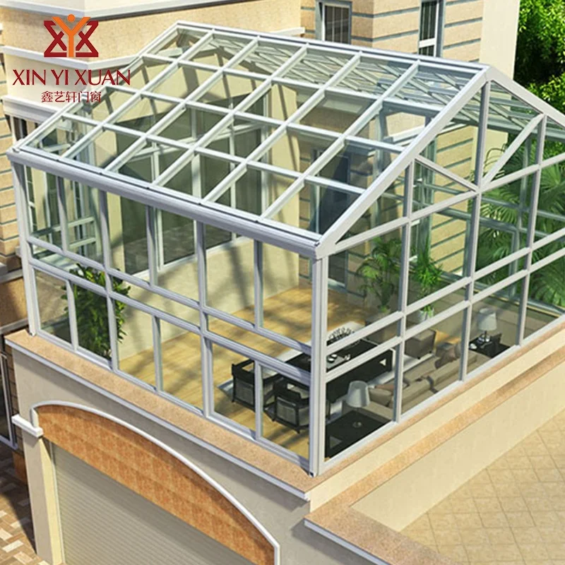 China quality supplier Winter Garden room Free Standing glass Thermal Break Modern interior decorative sun room
