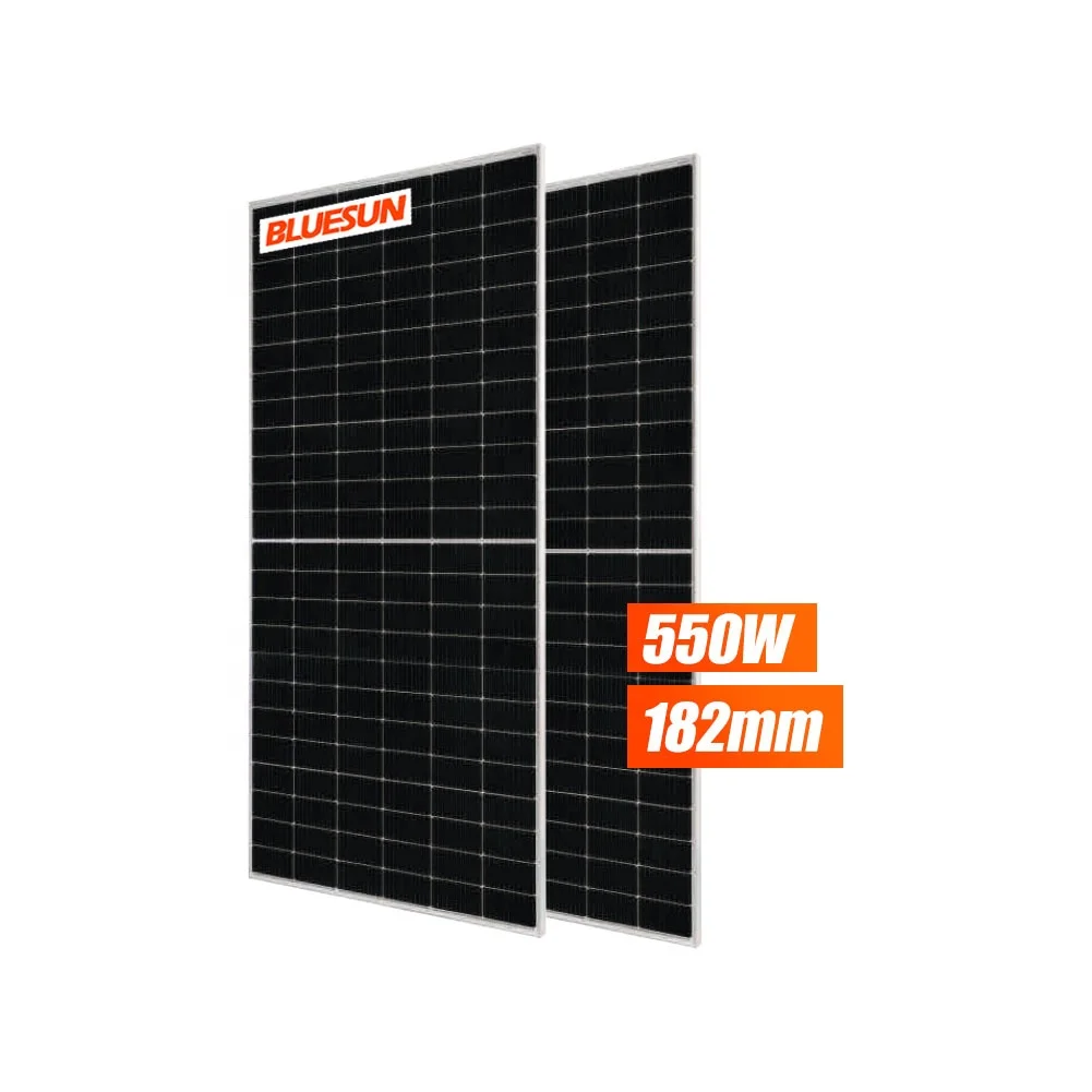 Bluesun Цена панели солнечных батарей 415W 455W 550W 650W 700W фотоэлектрическая PV половина сотовый подойдет как для повседневной носки так модули комплект Солнечная