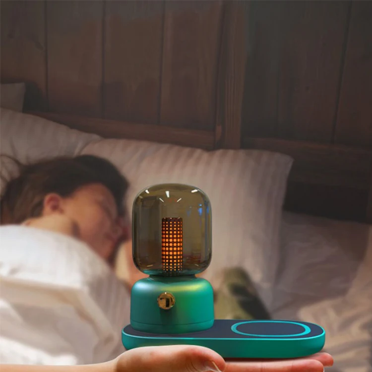 Free Shipping Retro Bed Room LED Kerosene Baby Lamp Feeding Light With USB Charge Port