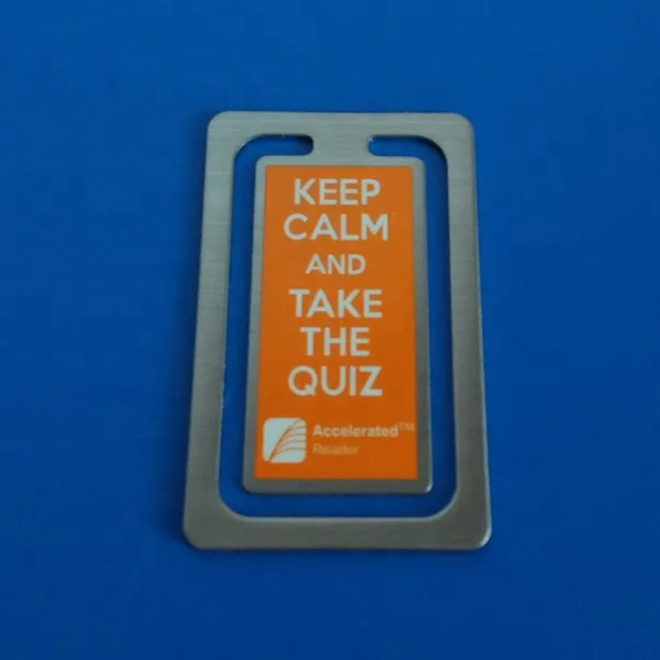 Rectangle metal bookmark blank with gold and silver plating