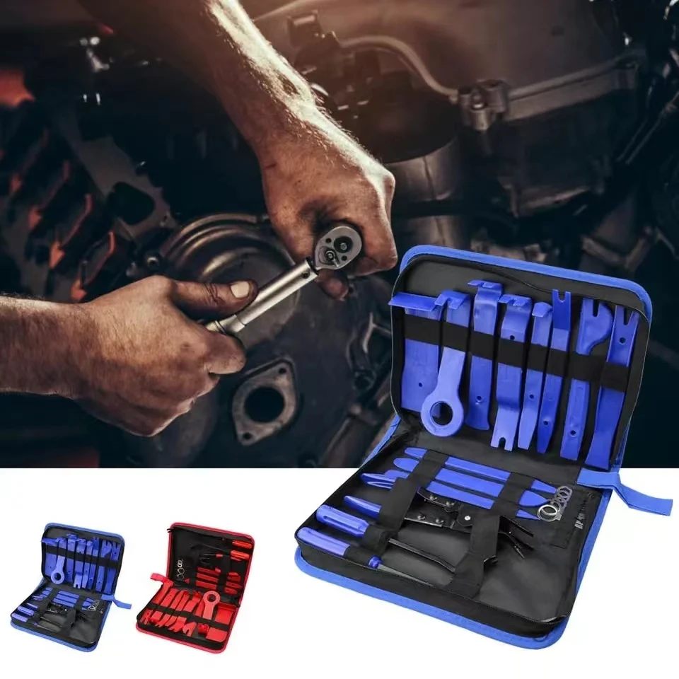 19Pcs Trim Removal Tool Car Panel Door Audio Trim Removal Tool Kit Auto Clip Pliers Fastener Remover Pry Tool Set for Door Audio