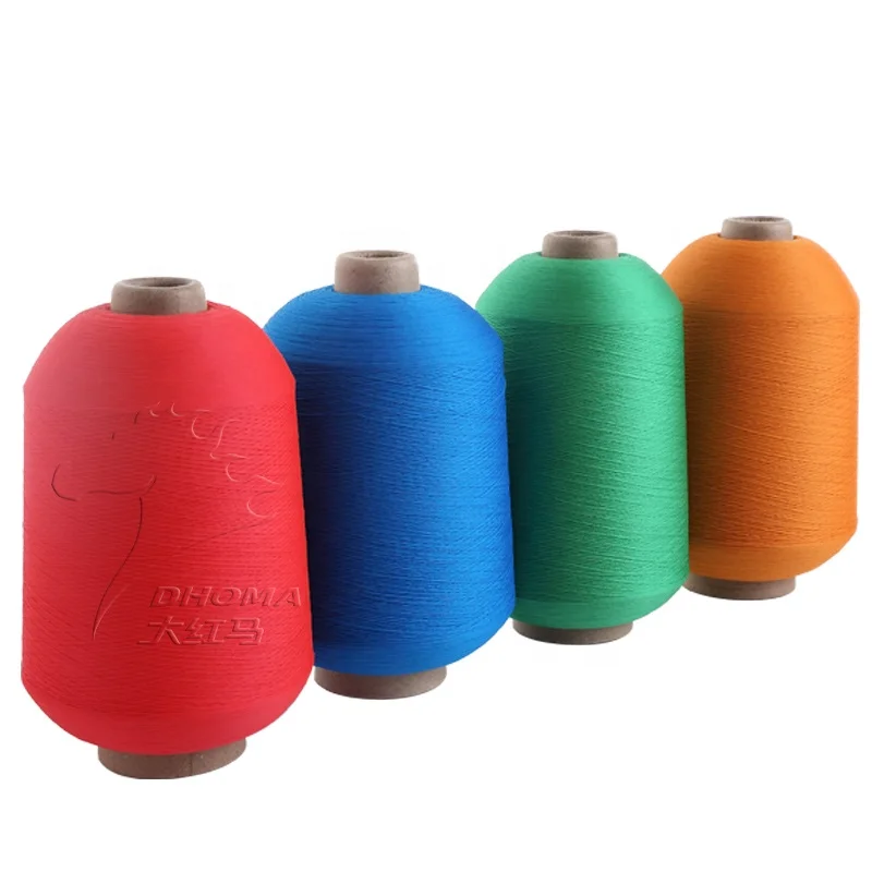 dope dyed 75d/2 polyester stretch recycle yarn for shoes upper