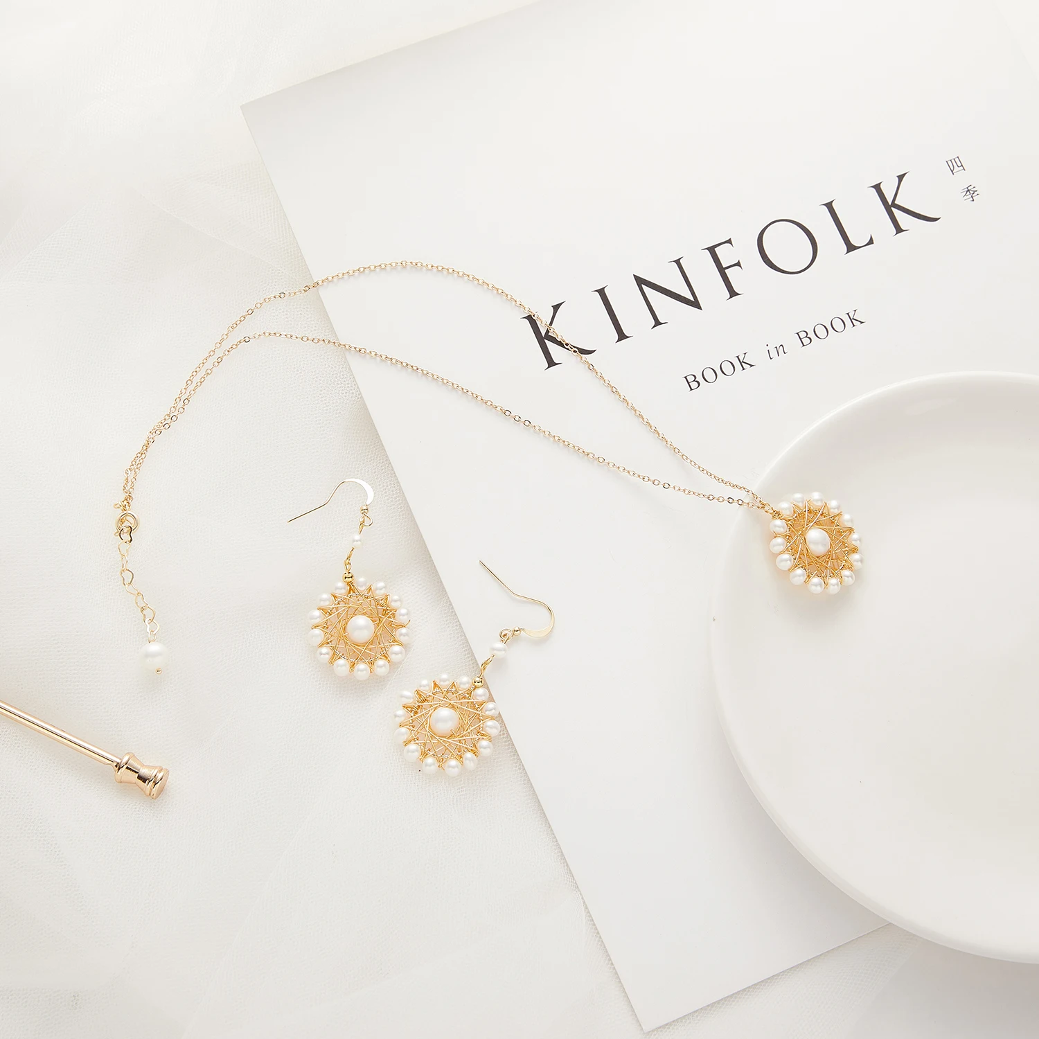 2019 Fine Handmade jewellery Sets Pearl Earring Necklace Bridal Wedding  jewellery Sets