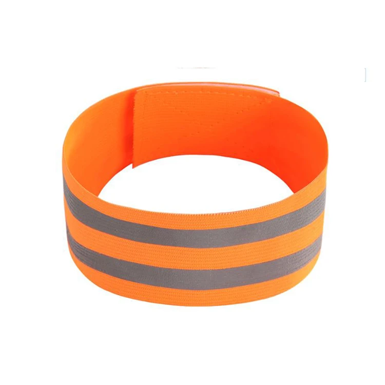 Value Firefighter Custom Printed High Quality Bright Reflective Elastic Band for Garment Reflective Armband