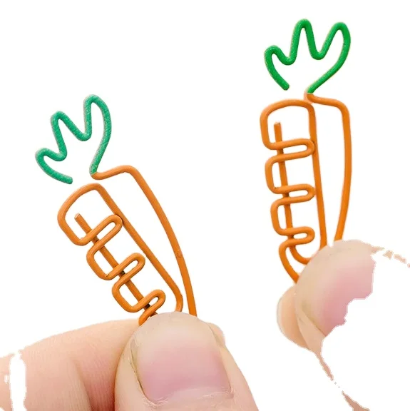 Stationery School Office Supply Carrot Shaped Paper Clip