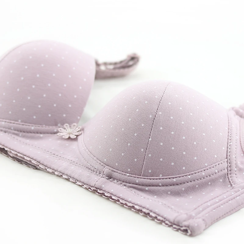 Ladies Breathable Soft Push Up Thin Wireless Bra Women Cotton Bra