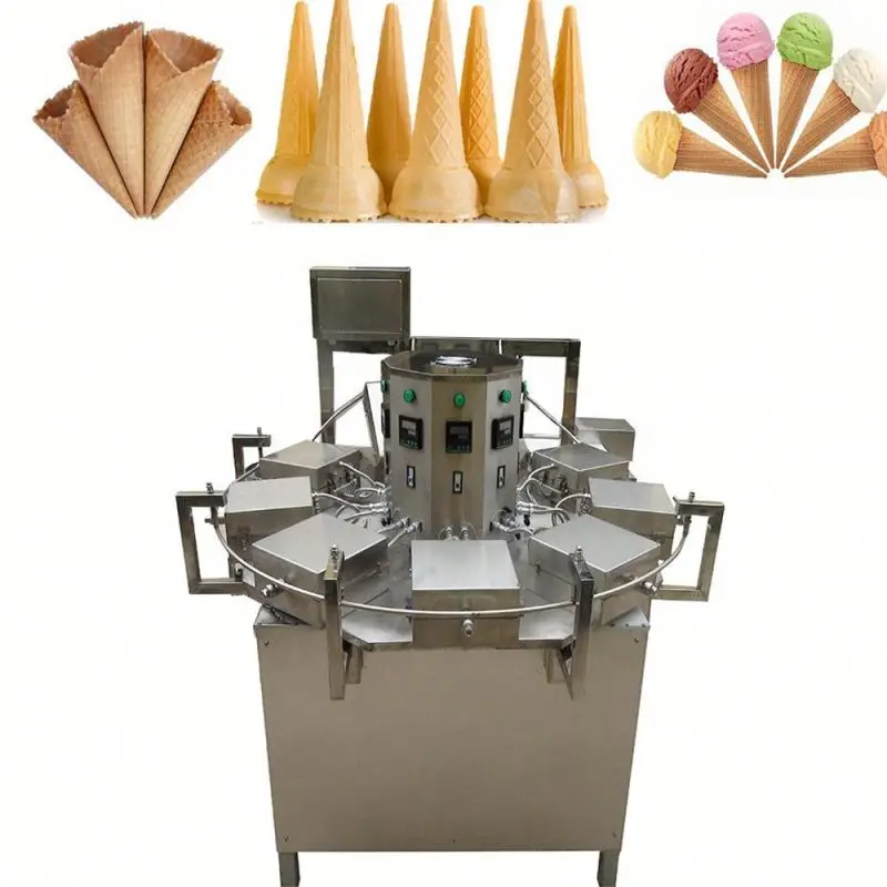 Commercial Crispy Egg Roll Ice cream Cone Maker Waffle Cone Making Machine