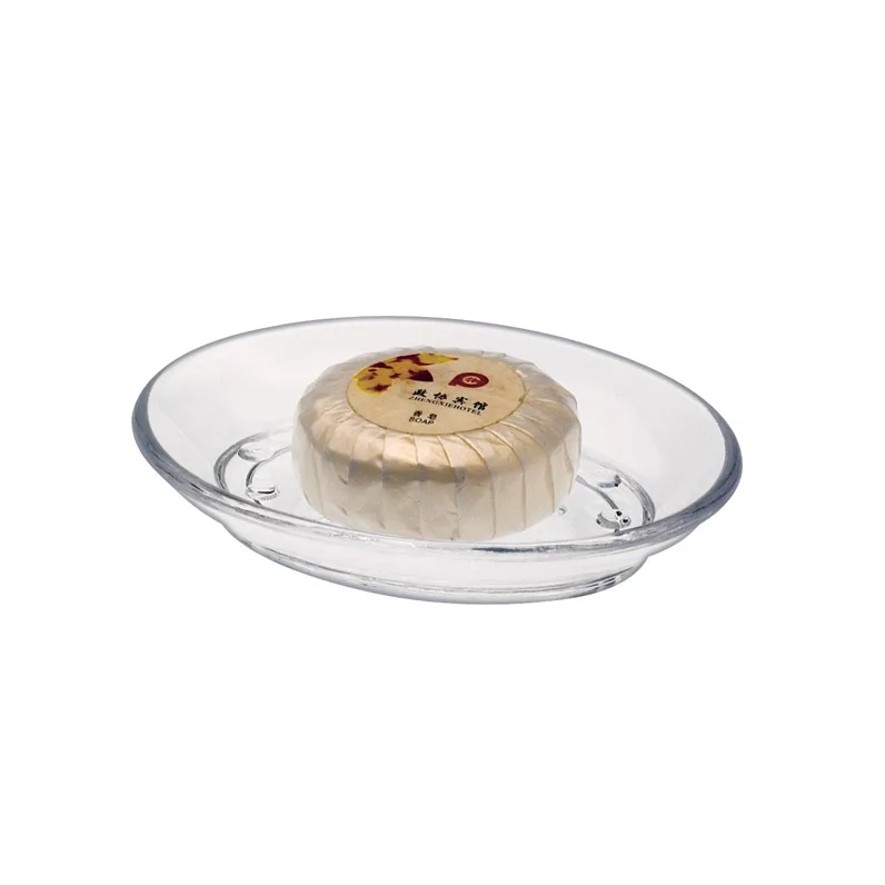 Bathroom Soap Holder White or Black colour Hotel room Plastic Soap Dish Acrylic Mini Oval Soap Dish