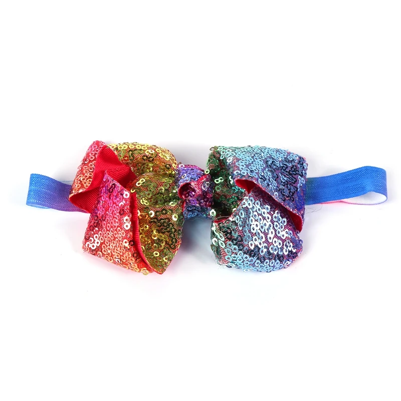 Wholesale Fashion Sequin Color Hair Bow Sequin Girl Hair Accessories For Women