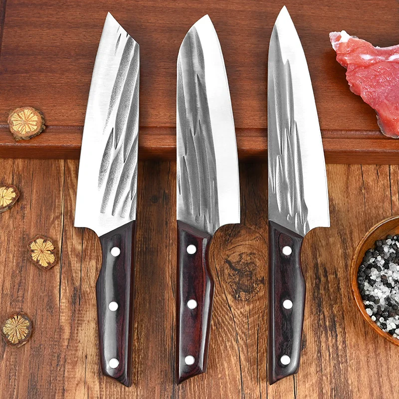 Xingye Knife High Carbon Steel Fishing Knives Ebony Wood Handle Cooking Slicing Knives Chef Set