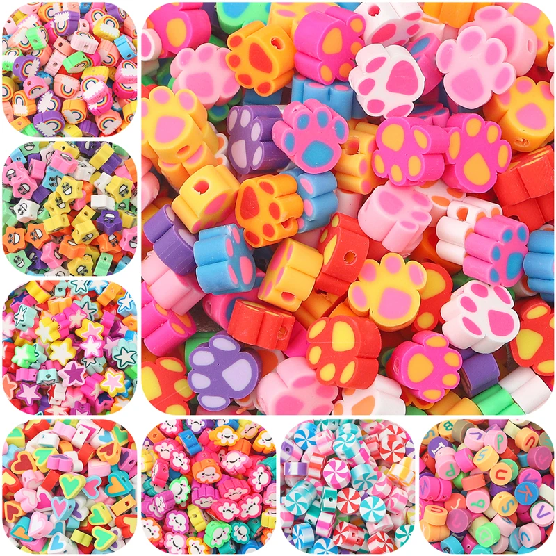 Hot Christmas Polymer Clay Bead Soft Pottery Beads Ornaments Decorative Diy Beads And Charms For Jewelry Making Accessories Kit