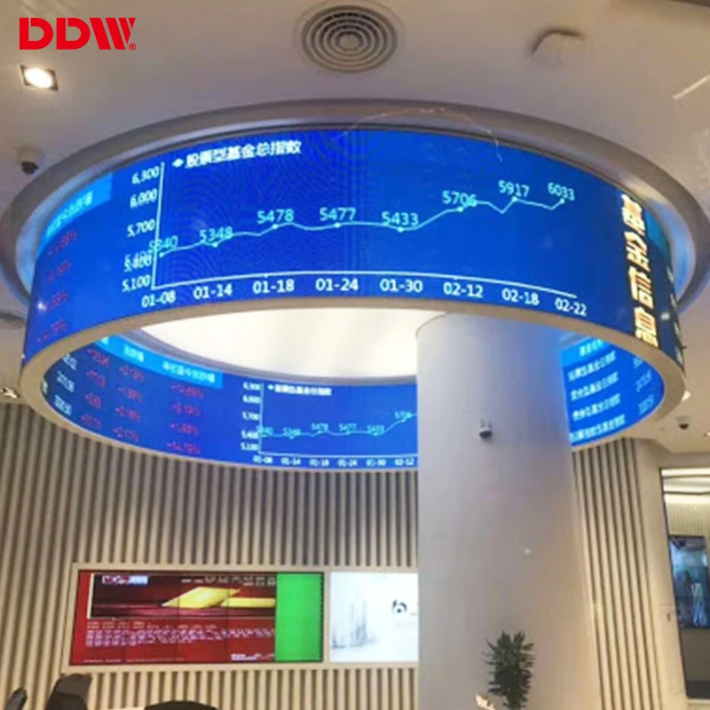 
Indoor circular curved soft round circle absen led display flexible led screen 