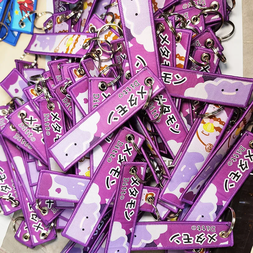 Personalized Custom Fabric Embroidery custom embroidered patch keychain embroidered keychain/key tag/keyring ALPHA JET