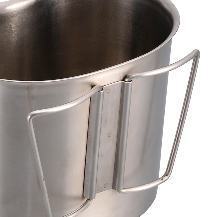 Camping Accessories Stainless Steel Camping Cup Outdoor Hiking Canteen Cup