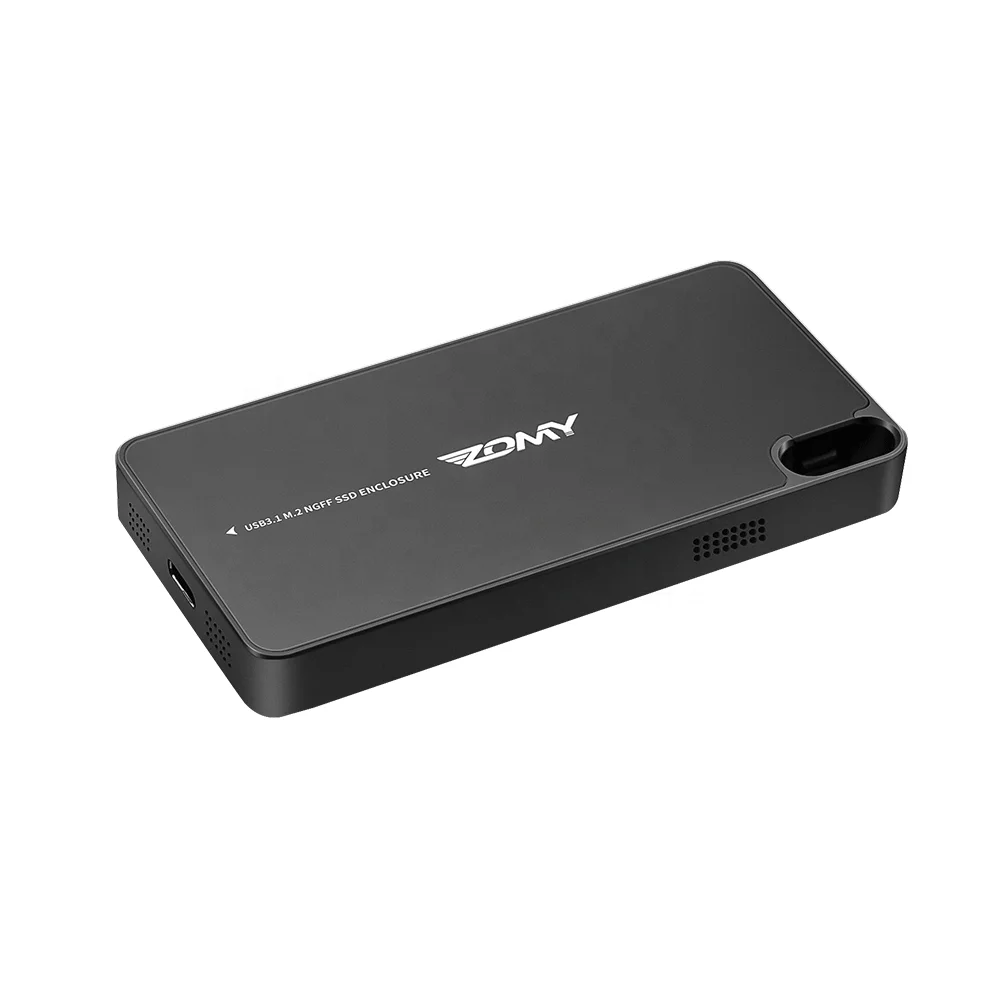 
M.2 NGFF Hard Drive Enlosure USB C Interface 3.1 Aluminum Shell Full Cooling M.2 NGFF Case for SSD Hard Drive 