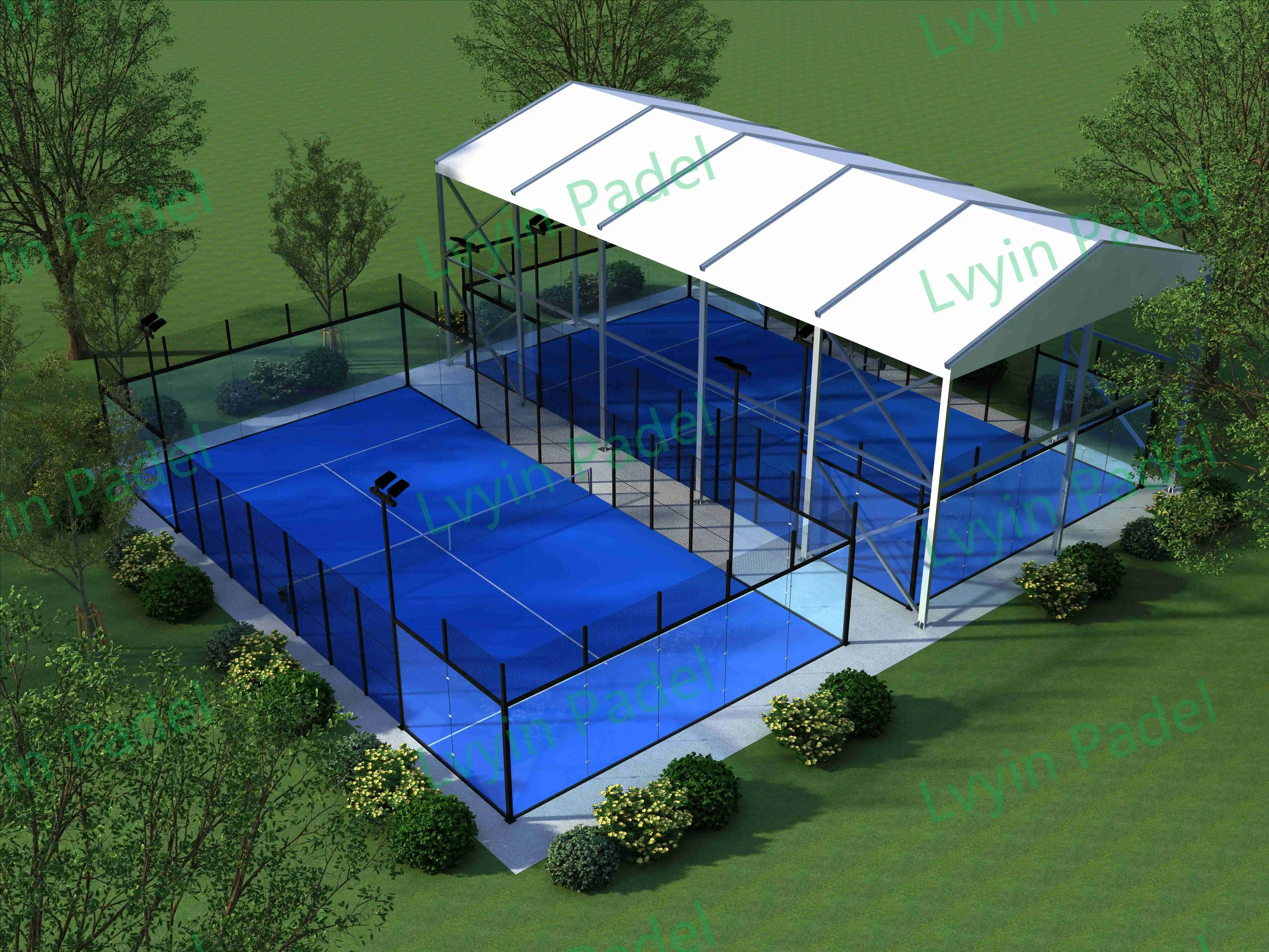 Easy Installation Wholesale Low Price Buy Tennis Paddle Padel Court Cover Tent Roof