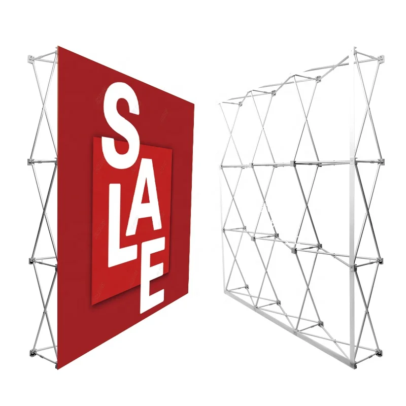 Wholesale High Quality Foldable Portable Display Wall Exhibit Durable Pop Up Display Rack