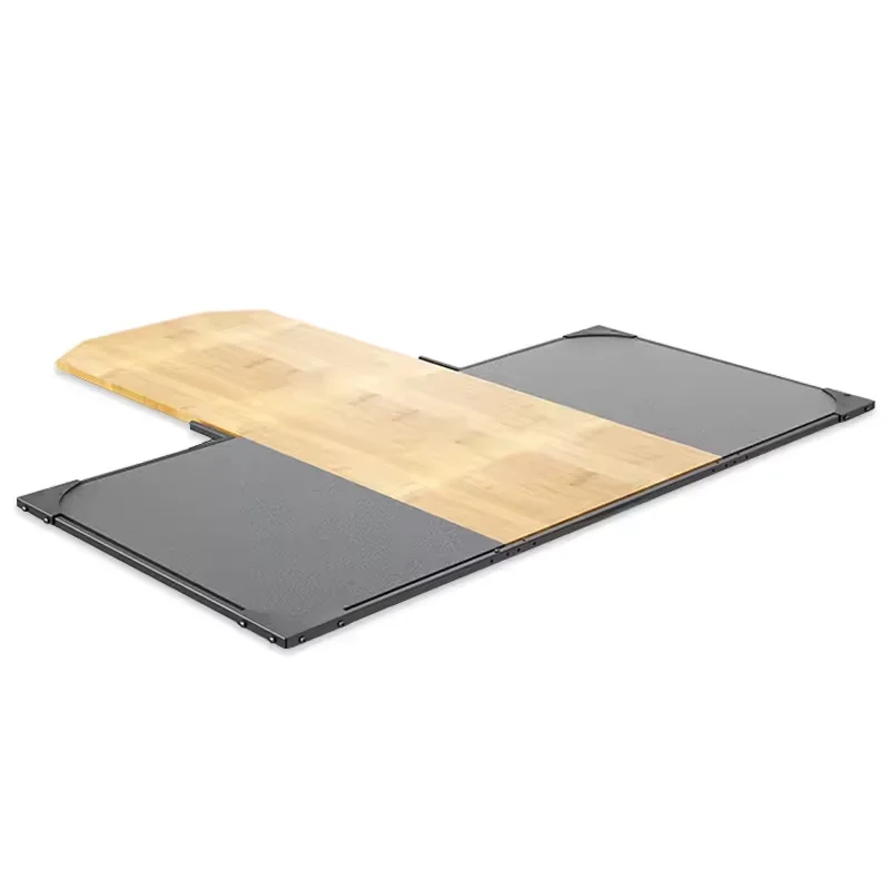 T Shape Commercial Powerlifting Wooden Interlock Weight Lifting Platform Fitness Equipment Accessory