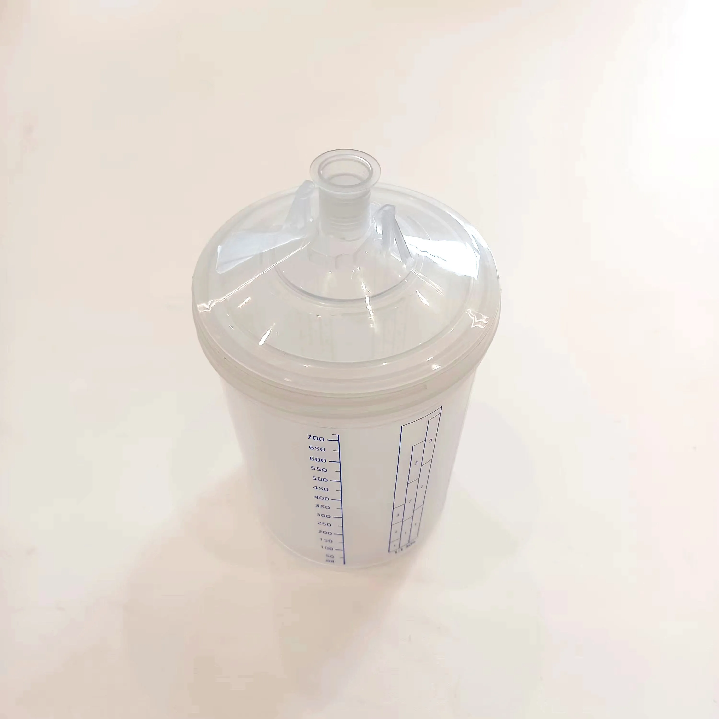 2024 Leading Factory Mixing Spray Gun Plastic Paint System Disposable 600ml Cups 125/190 mic Portable Outdoor Mist Spray Cup