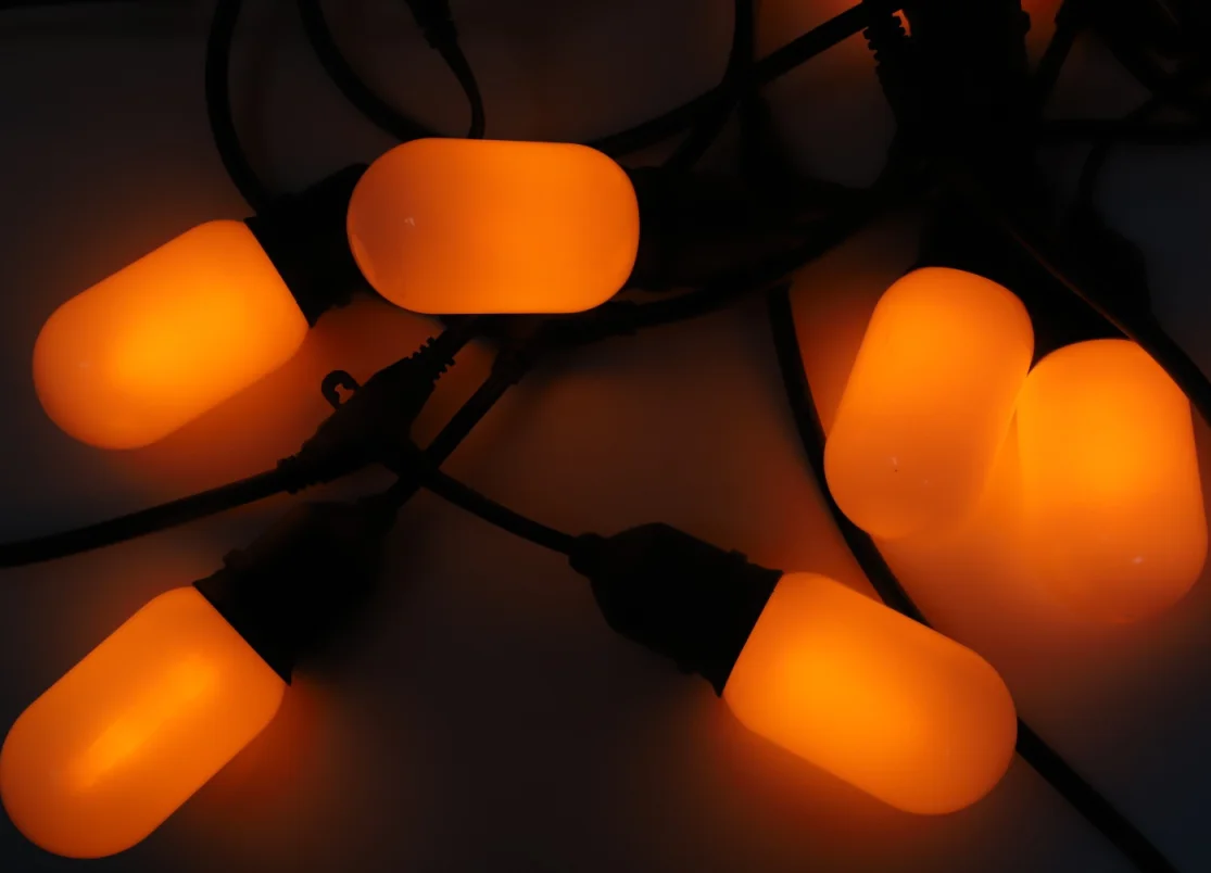 Водонепроницаемое декоративное освещение, В переменного тока, рождественские светодиодные лампочки с эффектом пламени, светодиодная гирлянда с мерцающим пламенем