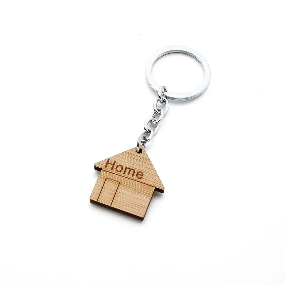 Creative House Wood Key Chain Wooden Keychain Home Key Ring Decoration for Women Girls Bag Accessories Gift