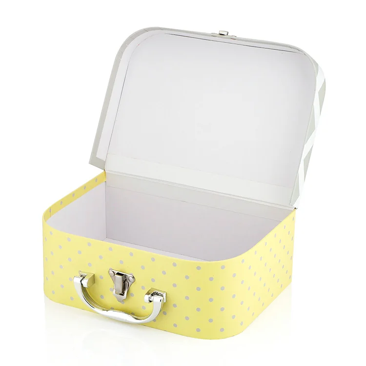 Factory reusable Recyclable mini paper box Small Suitcase Shape kids Gift suitcases Box