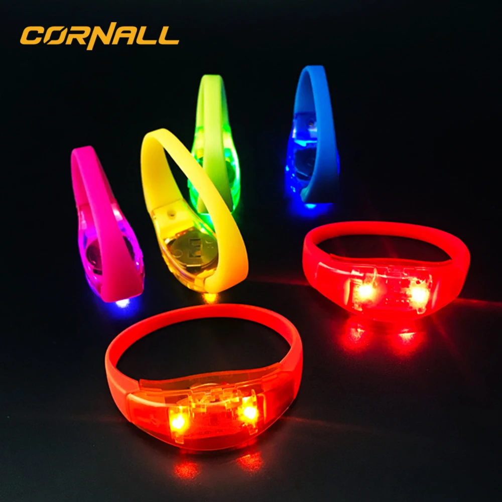 Concert Wireless Distance Illuminated Wristband Remote Control Dmx Flash Light Event Party Supplies Sound Activated Led Bracelet