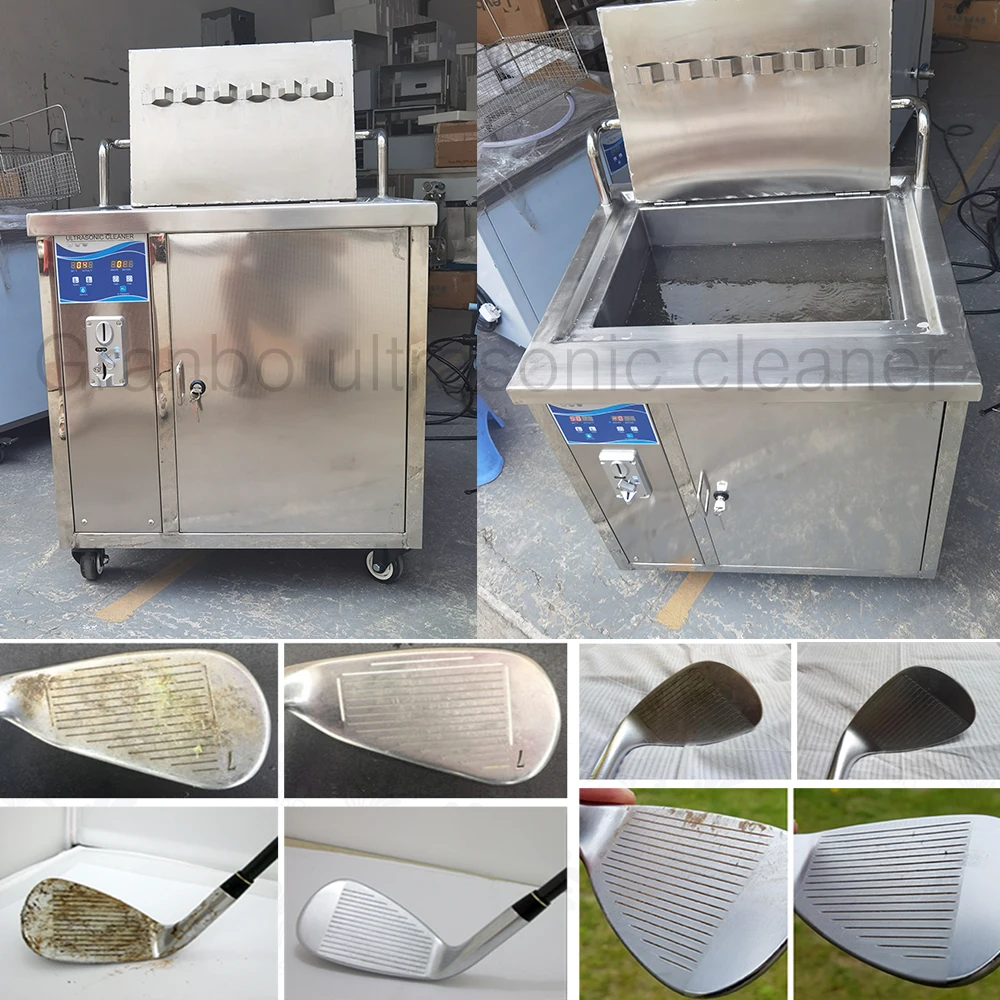 Granbosonic 49L Coin Operated Cleaning Tank 800W Ultrasonic Golf Club Cleaner Industrial Ultrasonic Cleaners