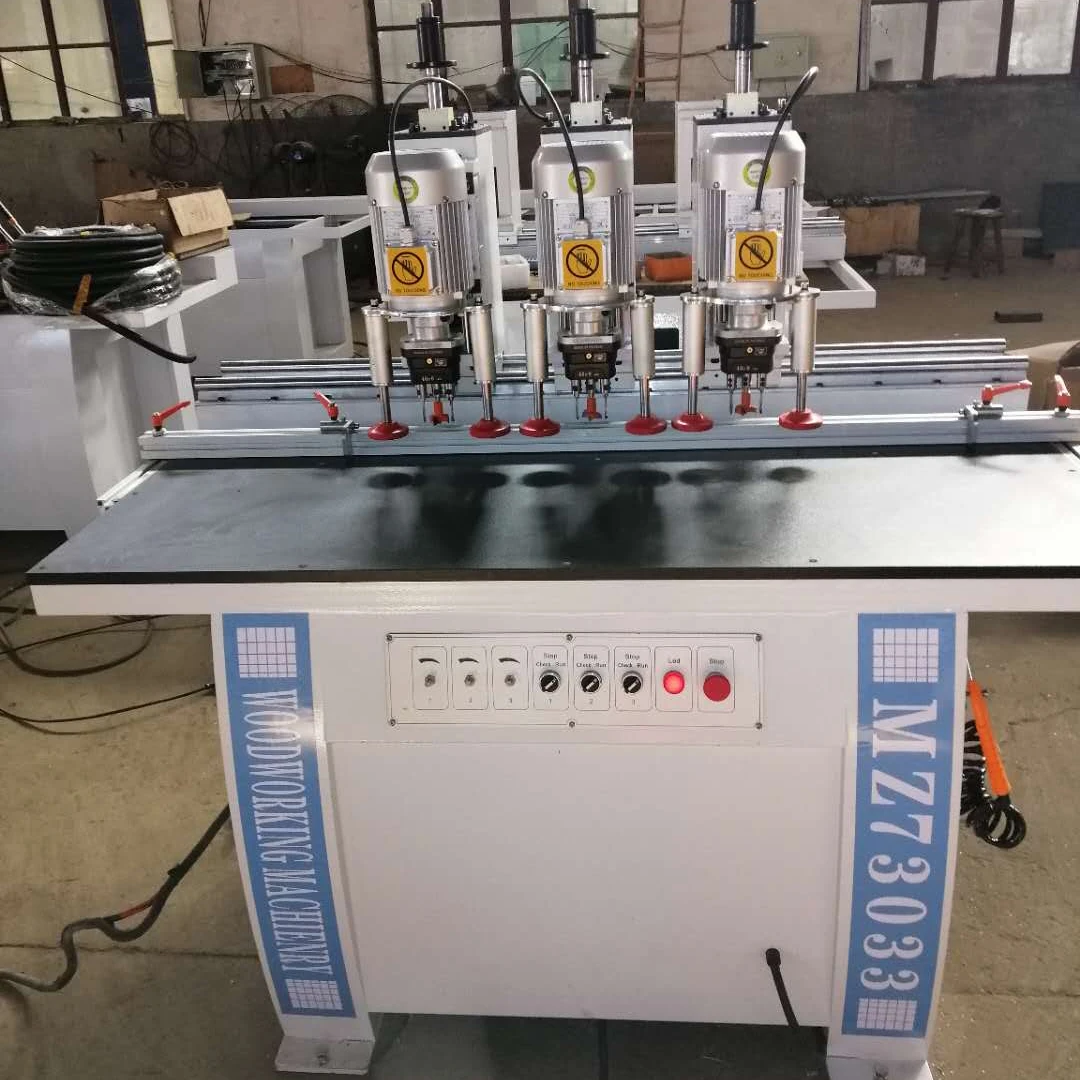 woodworking machine vertical hinge drilling Three heads hinge boring machine