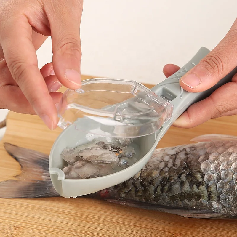 Kitchen Gadgets Plastic Cleaning Fish Skin Scraping Scales Planing Fast Scales Peeling Scraper Fish Scale Remover