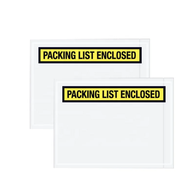 Customized self adhesive packing slip envelope with  printing