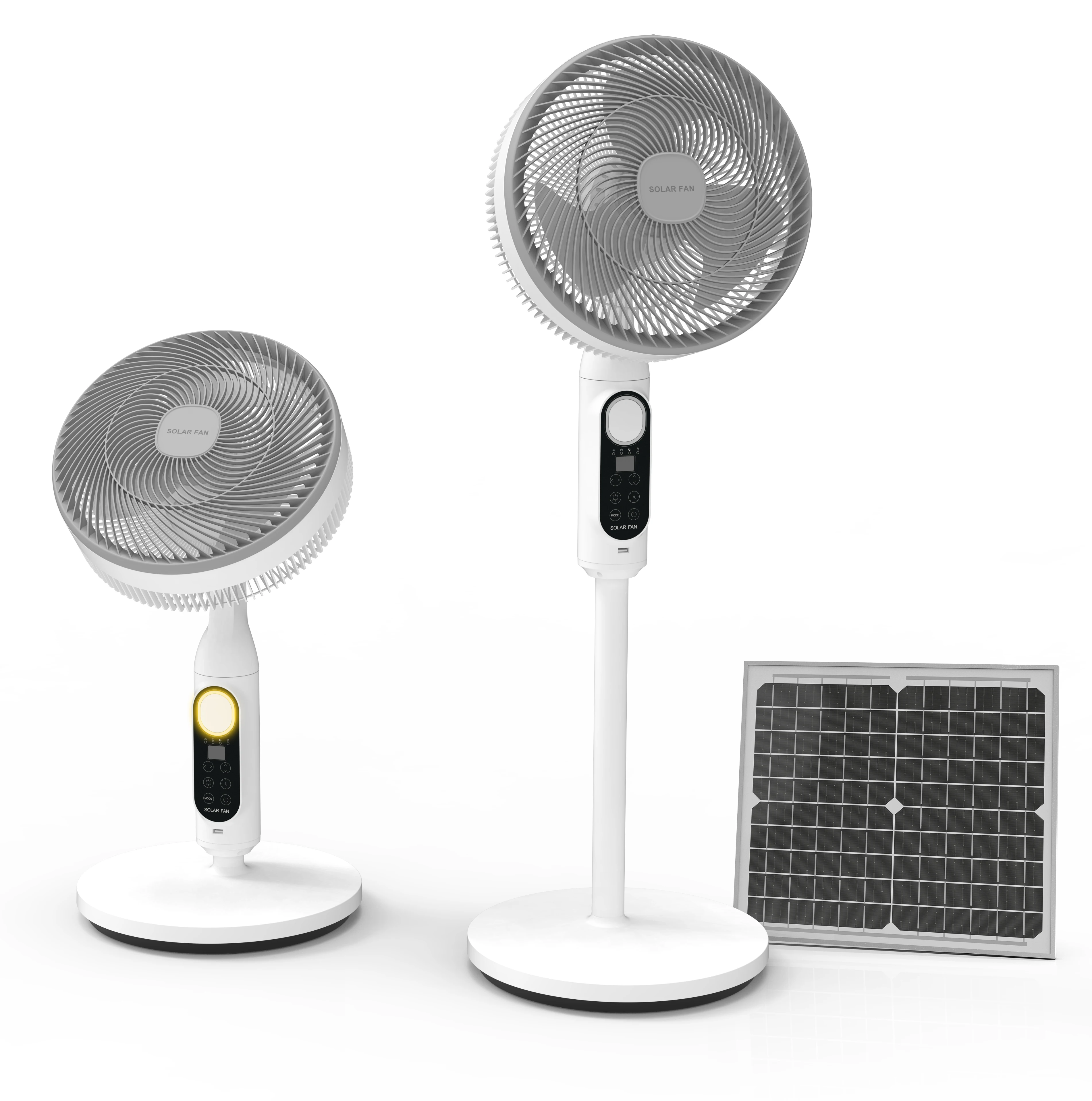 New Air Circulation Solar Fan with Remote Control and Mosquito Light, Night Light, Charge by Solar Panel and Dc Charger LED PC