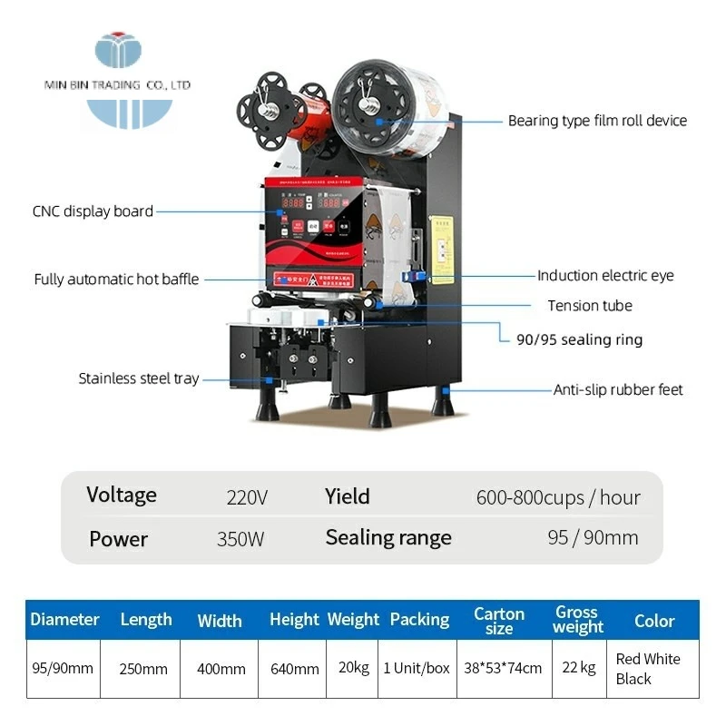 Food Restaurant Commercial Burger Automatic Intelligent Sealing Machine