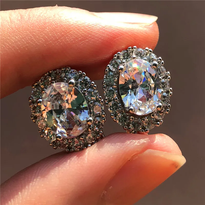 CAOSHI Big Oval Stud Earrings For Women 2021 New Classic Elegant Earrings Fashion Jewelry Wholesale Large Stud Earrings