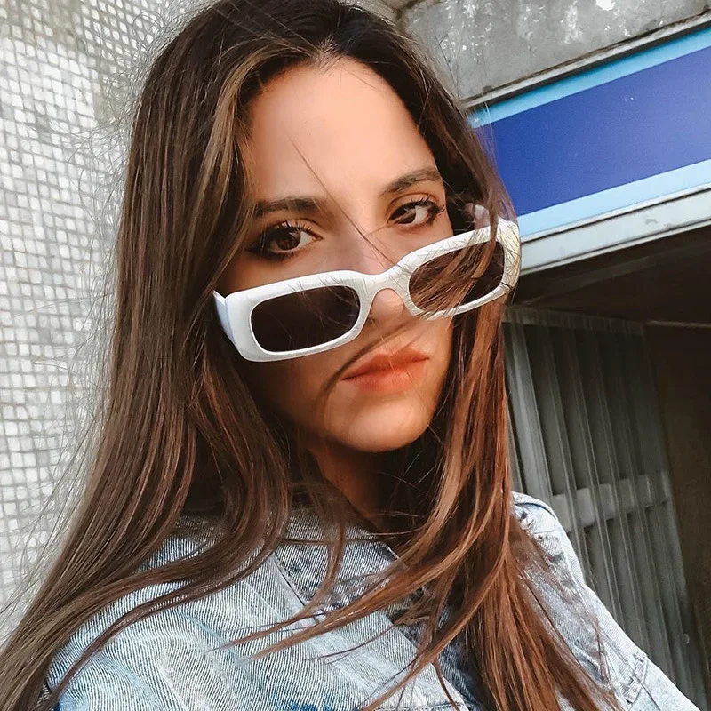 wholesale 2021 custom logo designer fashion small plastic rectangle vintage men women shades sun glasses sunglasses 2022