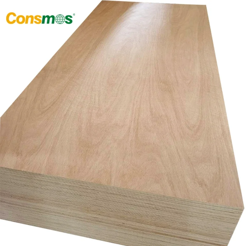 okoume wood veneer door skin plywood / mahogany veneer door skin 4mm