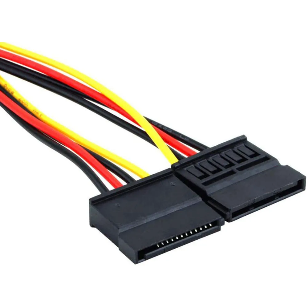 4 Pin IDE Molex to 2 Serial ATA Serial ATA Y Splitter Hard Drive Power Cable