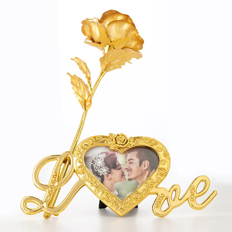 New Design Violet Blue Red Gold Rose 2021 Artificial Preserved Rose Flower Box Valentines Gift Set