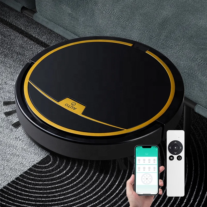 Robot Vacuum Cleaner Bluetooth APP Remote Control 3-in-1 Smart Sweeping Robot Home Cleaning Machine With Water Tank