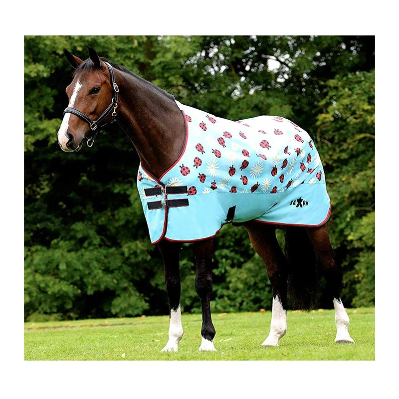 Custom Horse bucket fly rug deep navy blue color