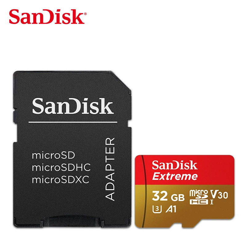  Двойной Флеш-накопитель SanDisk A2 Extreme Micro SD Card 64 Гб U3 32 ГБ памяти V30 100 МБ/с. Class10 флеш-карта TF Поддержка 4K