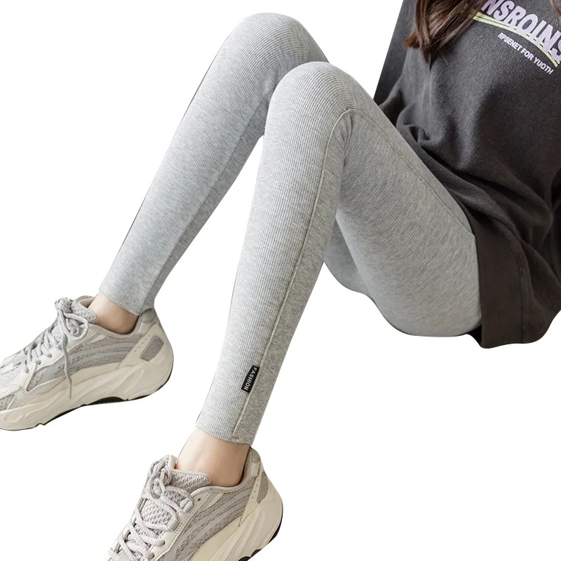 2022 New Leggings Personalized Outer Wear Thread Green Velvet Thick Warm Pants Ankle Length Cotton Trousers for Women