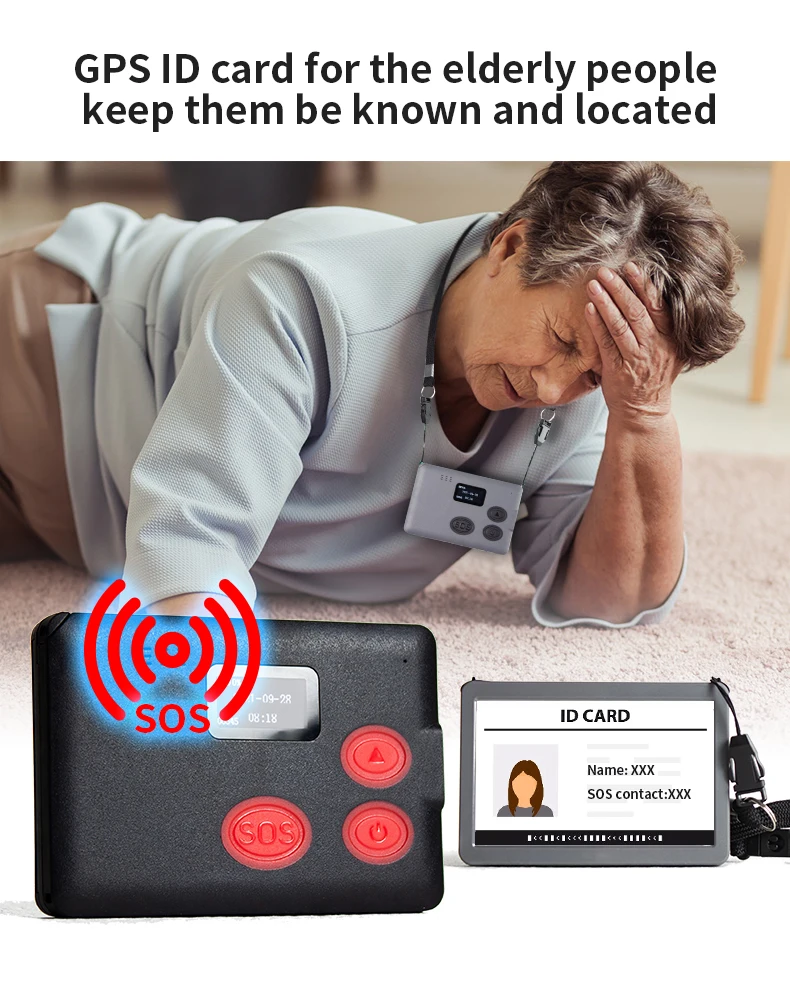 Listening Device 4g Spy Best Anti loss IP67 GPS Tracker Hanging ID Card Smart Finder Tracker for Kids Student in School